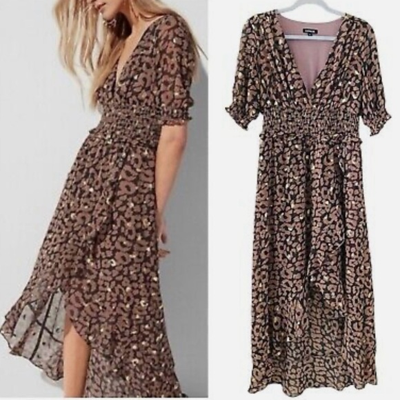 Express Dresses & Skirts - Animal Print Metallic Dress NWT by Express